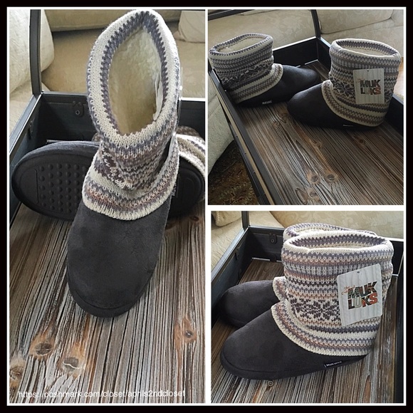 MUK LUKS BOOTIES Slipper Boots - Picture 6 of 7